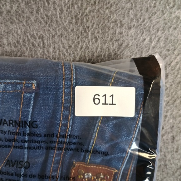 Express X2 Jeans Women 2 Ultra Low Rise Skinny Leg W01 Medium Wash Jewel Accents - Picture 15 of 15